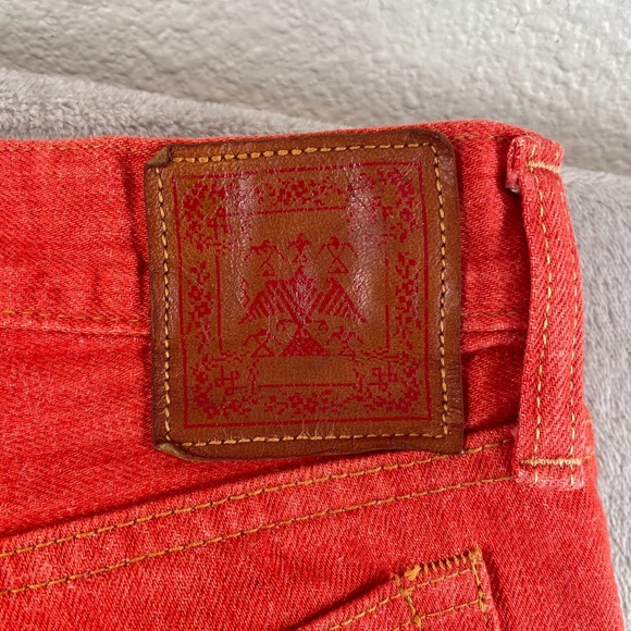 Kapital Japanese Denim Jeans Men 1 (29x35) Orange 3D Made in Japan Okayama - Picture 7 of 14